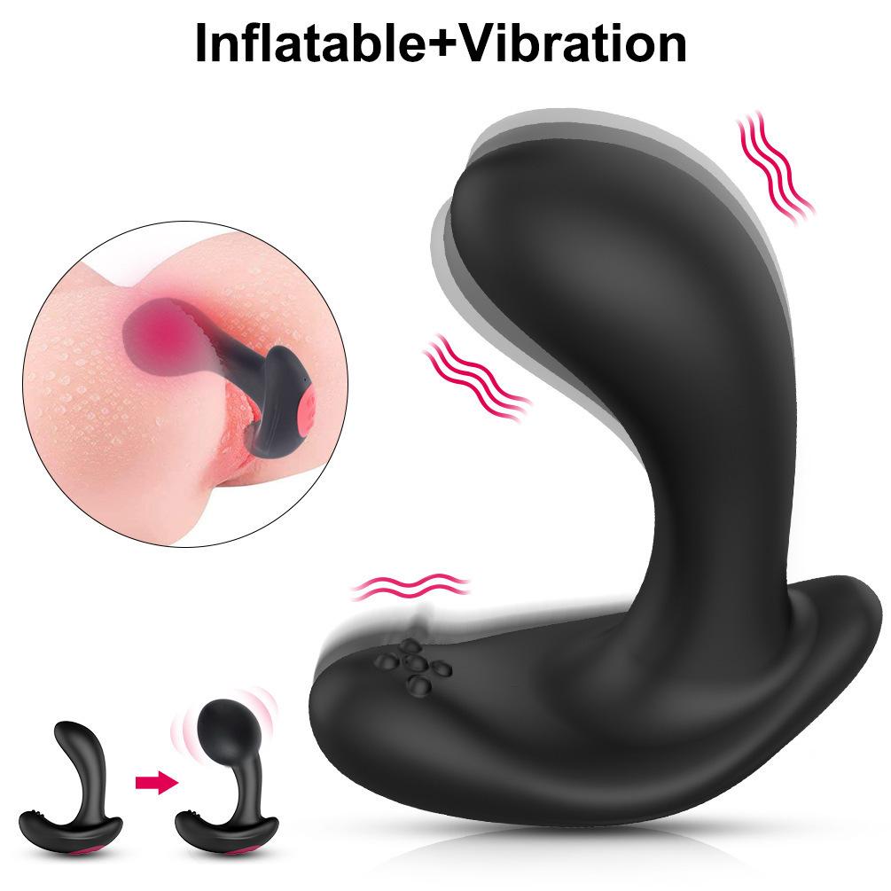 USB Remote Control Vibration Inflatable Men's and Women's Prostate Massager Butt Plug out Anal Plug Masturbation Device Men's and Women's
