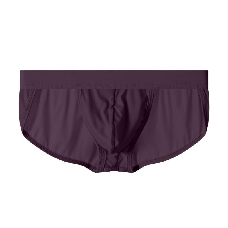 Male Summer Sexy Ice Silk Sports High Cross Triangle Briefs