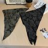 Falling Pool Knitwear Rhinestone Triangle Scarf: Y2K Style Cool Sweet Hip Hop Head Wrap Silk Scarf