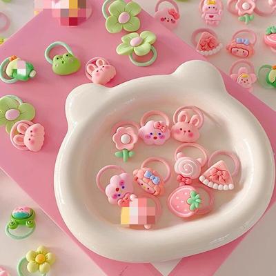 10ks mini pásik do vlasov pre bábätká Kawaii kreslený kvetinový zvierací elastický vlasec do vlasov pre batoľatá dievčatko do vláskov s malým turbom Krásne pokrývky hlavy