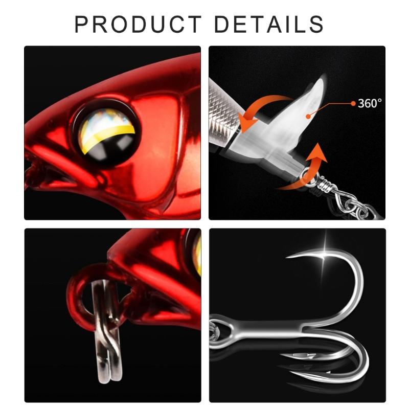 5Pcs Propeller Noise Baits Topwater Fishing Lures Propeller Tractor Hard Baits Fish Hook for Saltwater and Freshwaters