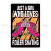 Roller Skating Metal Plaque Living Room Wall Cave Party Designs Bar Cave Tin Sign Poster
