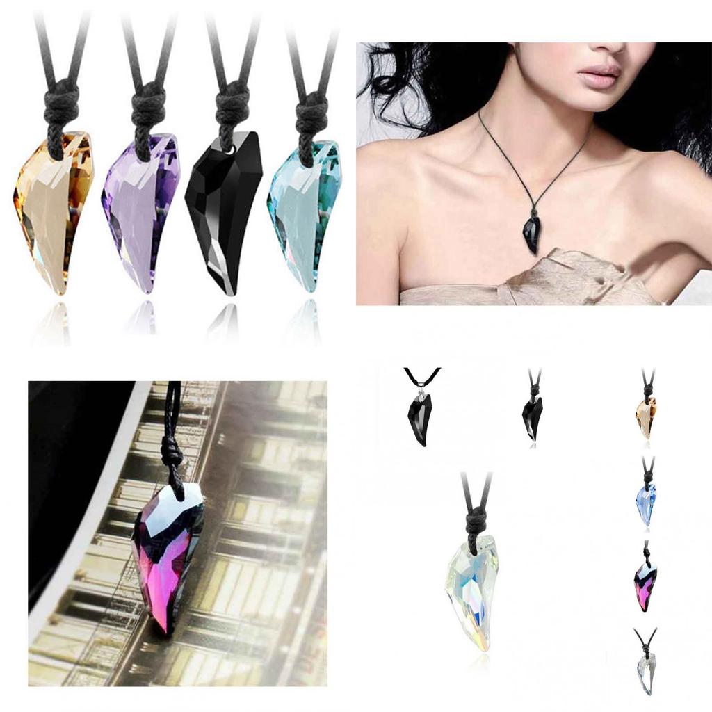 Stylish Korean Short Necklace For Men And Women Artificial Crystal Pendant