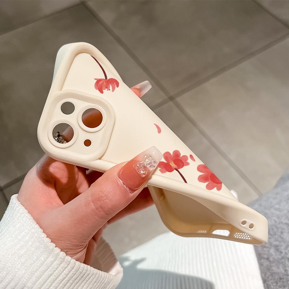 Soft Silicone Square Ladder Printing Pattern Phone Casing Full Cover Camera Shockproof Protection Rubber Case for Xiaomi Redmi