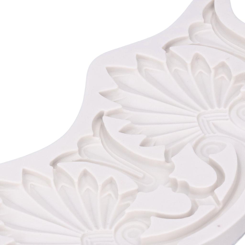 Cake Border Silicone Mold European Retro Pattern DIY Gray Nontoxic for Clay Resin Chocolate