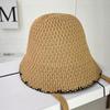 Hollow Thin Bucket Hat Women's Spring Summer Sunscreen Sunshade Basin Hat Fashion Show Small Face Breathable Bucket Hat