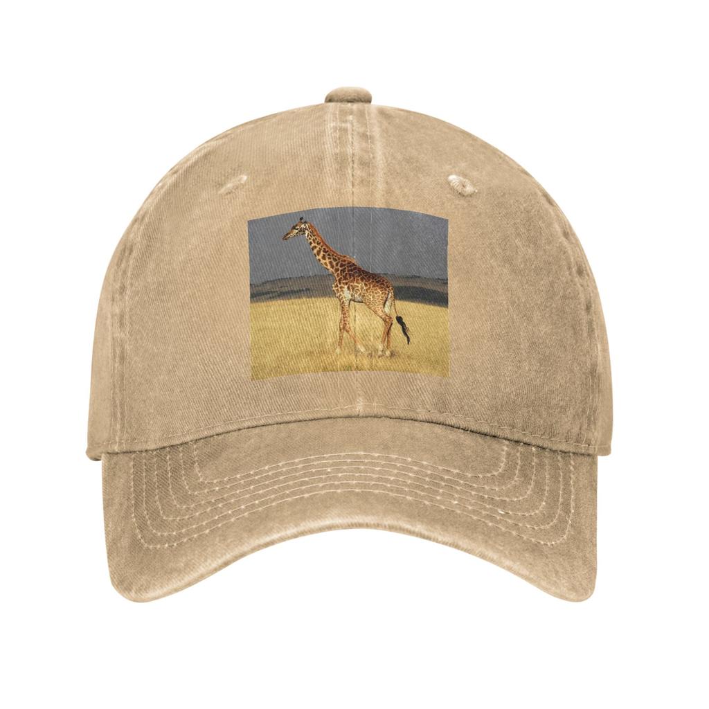 Giraffe Full Body Africa African Animals Washed Denim Cap Casual Baseball Caps Adjustable Hat Summer Unisex Baseball Hats