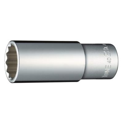 TONE Derin Soket Sürücü Açısı Genişliği Düzlükler Arasında 23mm (12 Kare) HP4D-23L 12,7 mm (1/2")