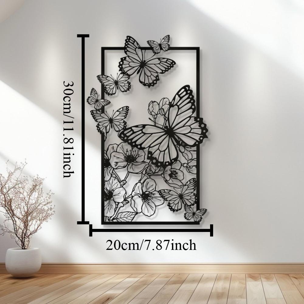 Metal Butterfly Wall Art, Iron Animal Decor, Romantic Home Ornament, Housewarming Gift