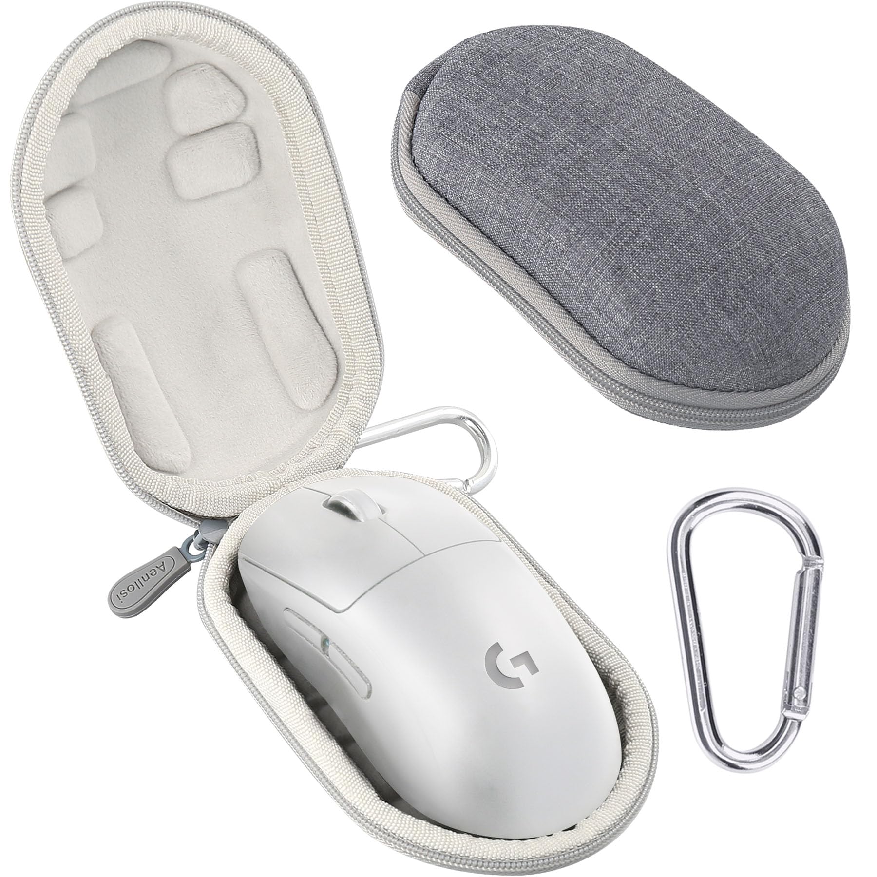 

Чехол для хранения беспроводной игровой мыши Logitech G для G703h, G PRO, G304, G PRO X SUPERLIGHT и G PRO X SUPERLIGHT 2, серый/белый (Только случай) - Энллоси