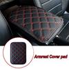 Car Armrest Cover Pad Center Console Box PU Leather Cushion Mat Accessories Red