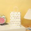 12 White and Gold Foil Gift Bags with Handles, Party Gift Bags, Birthday Bags, Wedding Bags, Christmas Gift Bags