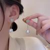 Pearl & Rhinestone Heart Earrings: Elegant Two-Way Wear Jewelry