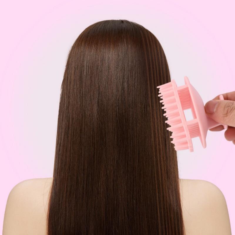 Hollow Out Scalp Cleaning Massage Comb Household Silicone Shampoo Brush Head Body Bathing Brushes Barber Salon Hairdressing Tool