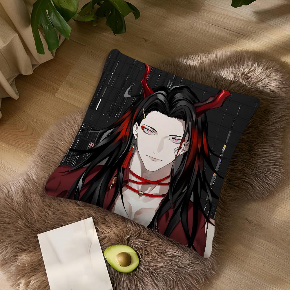 Vtuber Vox Akuma Cute Anime cushion For Bedroom Car Coffee Shop Room Soft and Living Room Sofa Decorative Pillow Cover Case
