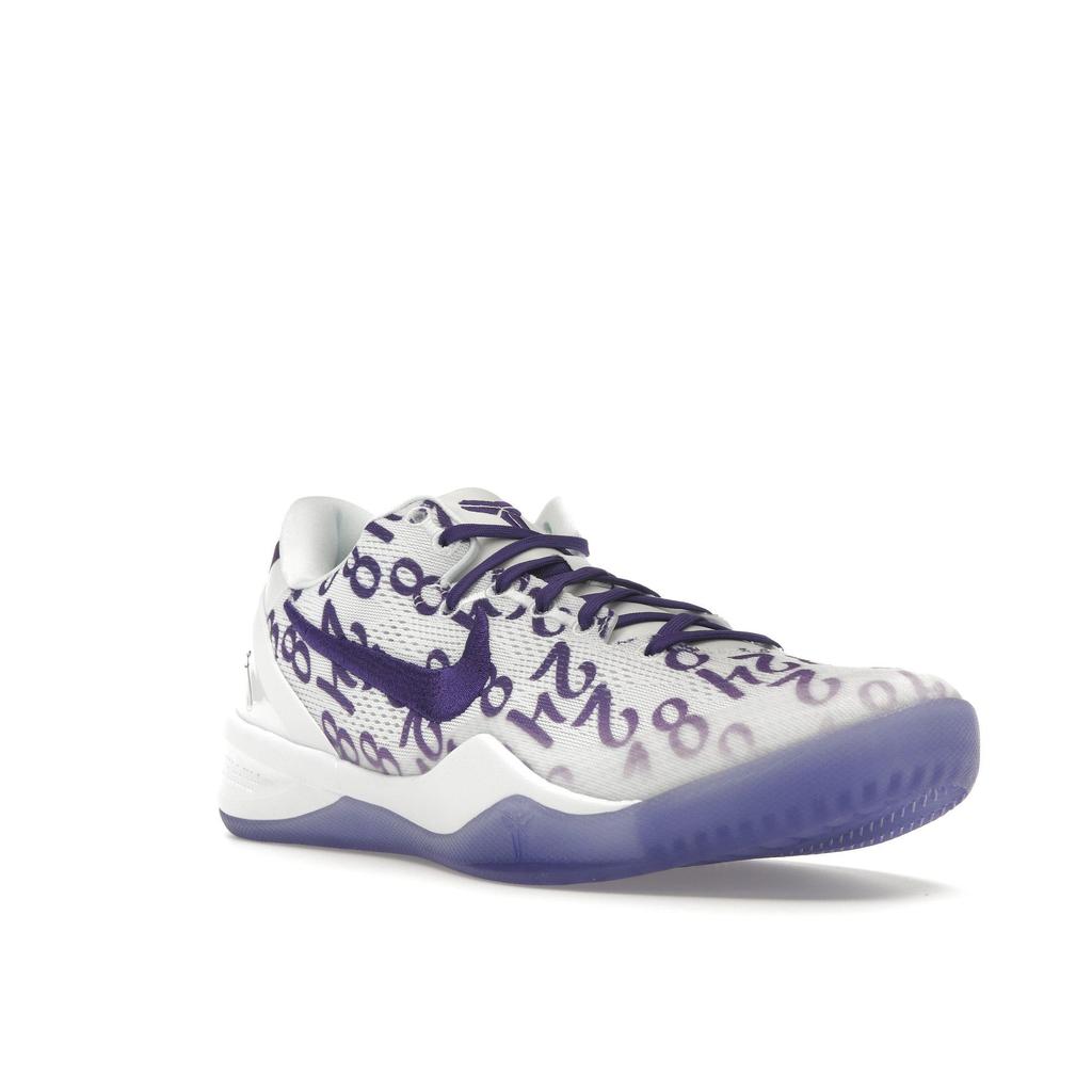 Nike Kobe 8 Protro Court Purple Sneakers Unisex Białe FQ3549-100