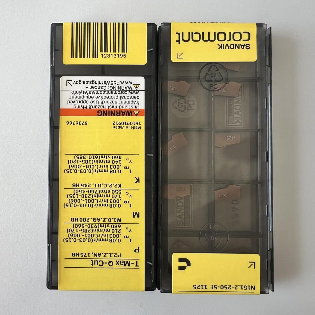 SANDVIK / N151.2-250-5E 1125 / Original Swedish hard alloy blade 10 Pcs