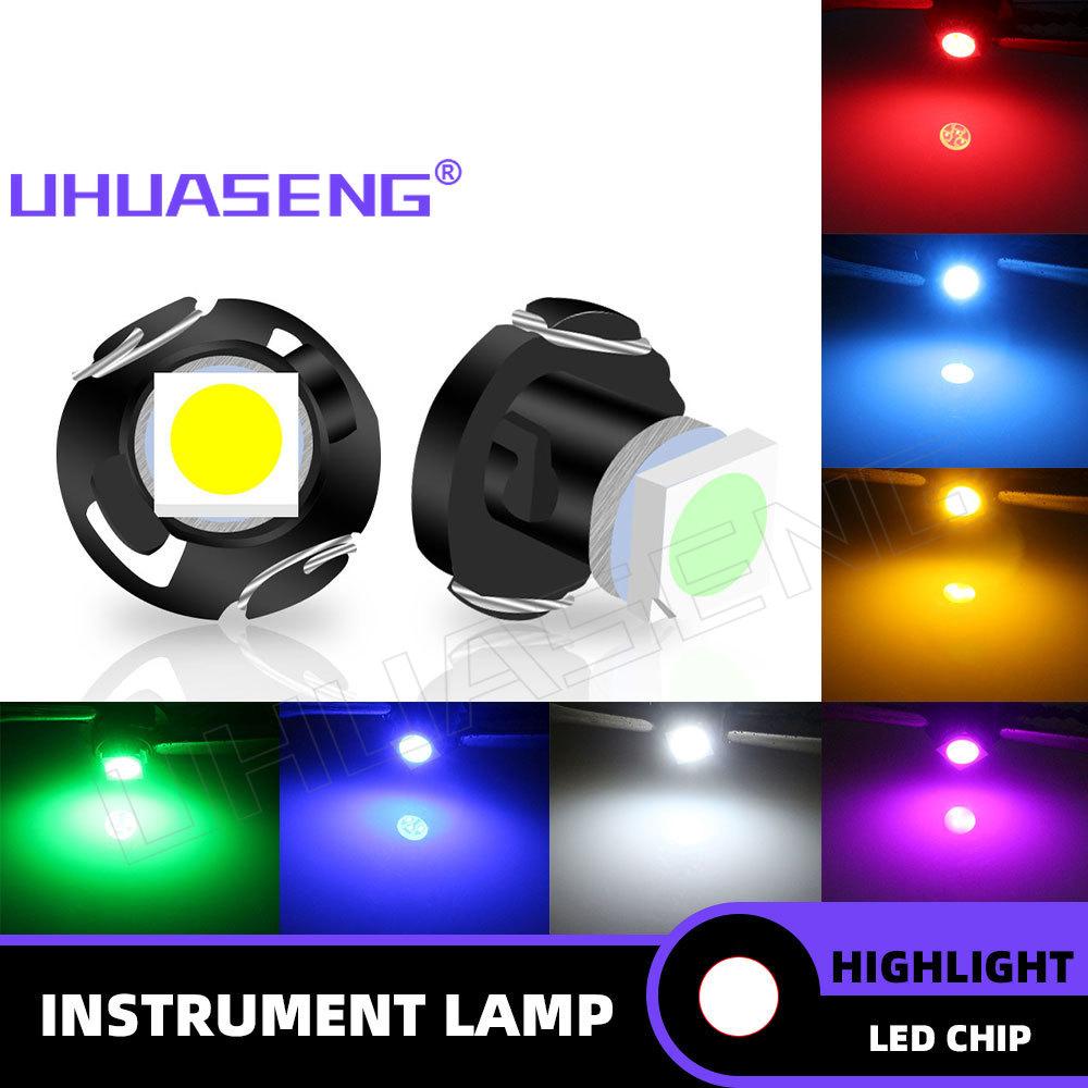 UHUASENG 6PCS T3 T4.2 T4.7 T4 Bulb Instrument Meter Led Dashboard Car Neo Wedge Switch Radio Warning Indicator Panel Lamp Lights License Plate Lights