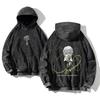 Anime Hunter X Hunter Killua Print Washed Hooded Men Manga Vintage Hoodies Oversized Cotton Sweatshirt Harajuku Male Streetwear