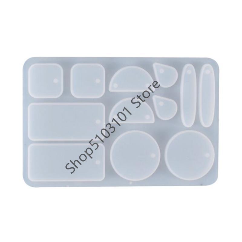 Crystal Epoxy Resin Mold Handmade Multi-style Geometric Square round Earrings Eardrop Pendant Silicone Mould DIY Crafts Jewelry чистый