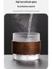 Walnut Wood Anti-Scald Glass Teacup - Japanese Kung Fu Master Tea Set for Home Use