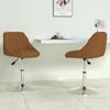 Day and Night - Day and Night Swivel Dining Chairs 2 Units Brown Velvet