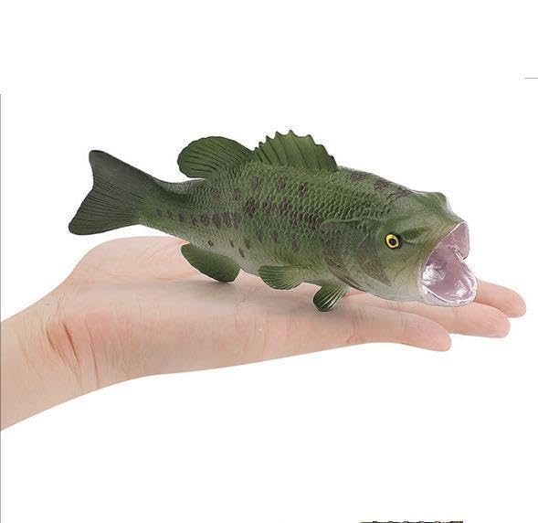 [Nekogamiyama] Black Bass, Largemouth Bass, River Fish, Lake Fish, Figurine Model, Miniature Ornament, Interior Decor, Collectible Model
