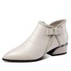 New Fall/Winter Women's Thick Heel Pointed Toe Shoes - Versatile Low/Medium Heel Bare Boots