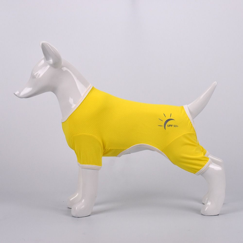Solid Color Pet UV Protection Clothes Elastic Dogs Apparel Comfortable Dogs Cool Shirts  Summer
