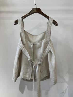 Women's Versatile Solid Color Linen Lace-up Vest for Summer 2026