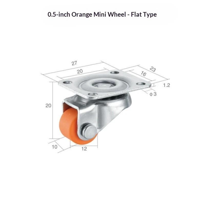 4Pcs Universal Wheel Furniture Caster Soft Rubber 360 Degree Rotation Heavy Duty Casters For Trash Storage Boxes