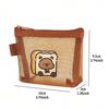 Mini Capybara Mesh Pencil Storage Bag Portable Transparent Pouch for Pens Erasers Cartoon Design Simple Pocket Organizer A7777