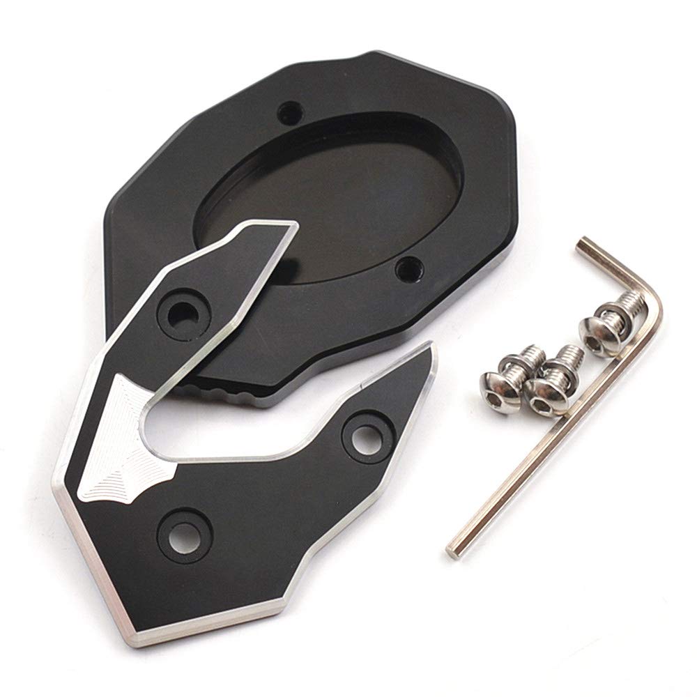 LEDISHUN Kickstand Side Stand Stand Stand Plate Extension Aluminum Compatible Models Kawasaki Versis 1000