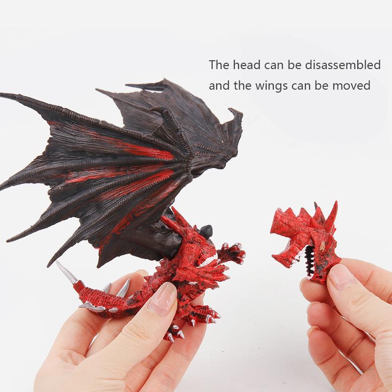 Kids Dinosaur Monster Model Figure Toys 3D Flying Dragon with Wings for Boys Gift Desktop Ornaments