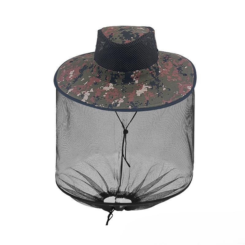 

Новий Спортивний Капелюх-Панама для Захисту від Сонця та Комарів для Чоловіків та Жінок Літній Сонцезахисний Капелюх Сітчастий Захисний Капелюх для Бджільництва M（56-58cm）