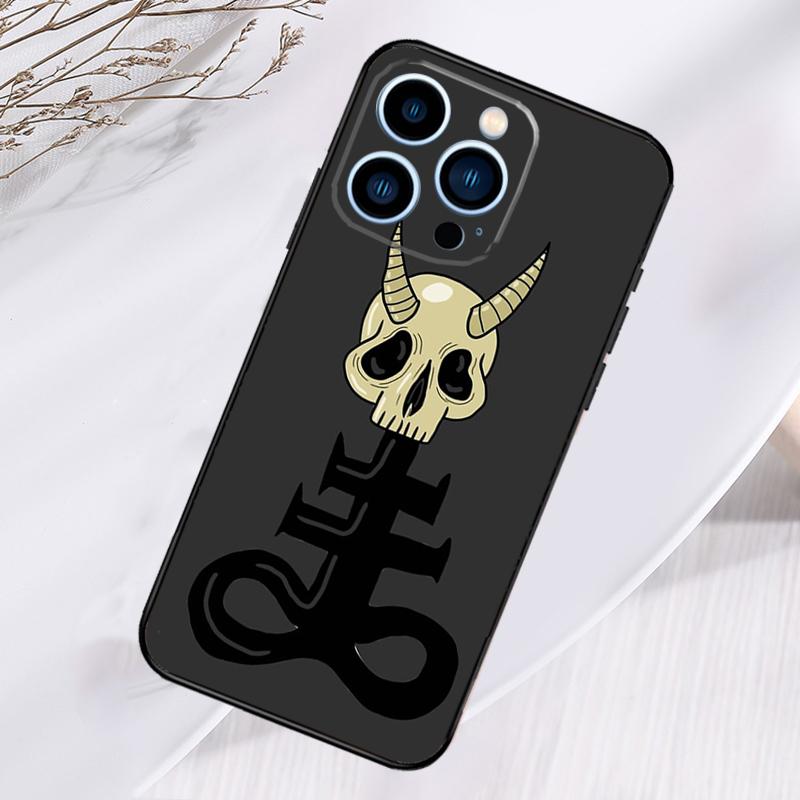 Satanic Scary Skull Phone Case For iPhone 17 Air 16 15 14 13 11 12 Pro Max Plus 12 13 Mini 16e 17 Pro Max Cover
