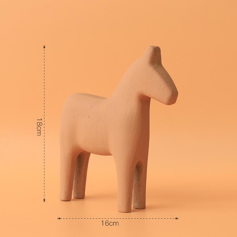 

Минимализм Стиль Креативный Троянский Конь Деревянные Фигурки Животных Домашний Рабочий Стол Офис Книжная Полка Декор Украшения Детская Комната Декор