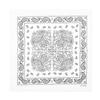 Kakatrend Bandana White Paisley Pattern Handkerchief Men's Bandana Adult 100% Cotton Stylish Bandana Unisex Large 55cm X 55cm White