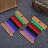 2Pcs Color Zigzag Ribbon DIY Hand Made Material Cloth Hair Accessories Sewing Decoration 8mm