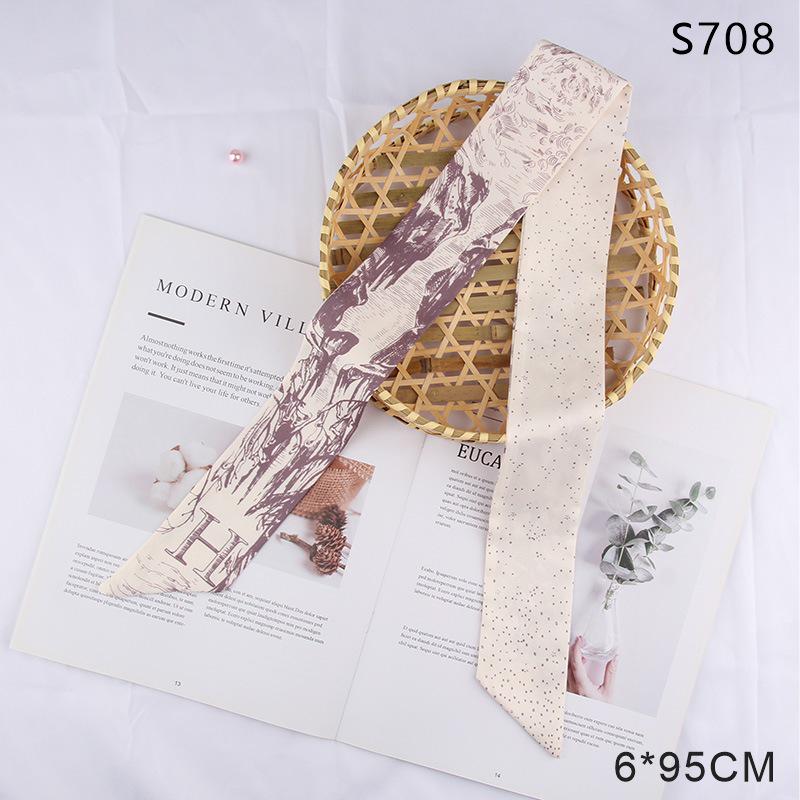 Versatile Vintage Silk Scarf: Hair Tie, Headband, Bag Accessory