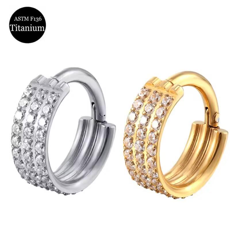 G23 Titanium Zirconia Septum & Ear Studs 1.2x8mm серебряный