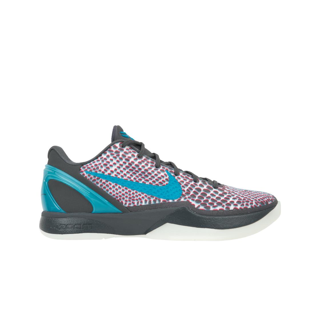 Nike Men's Dark/Grey/Blue Zoom Kobe 6 Protro 3D All-Star Sneakers Multi-Color - Chlorine-Daring-Red Iq3902-002 Cm