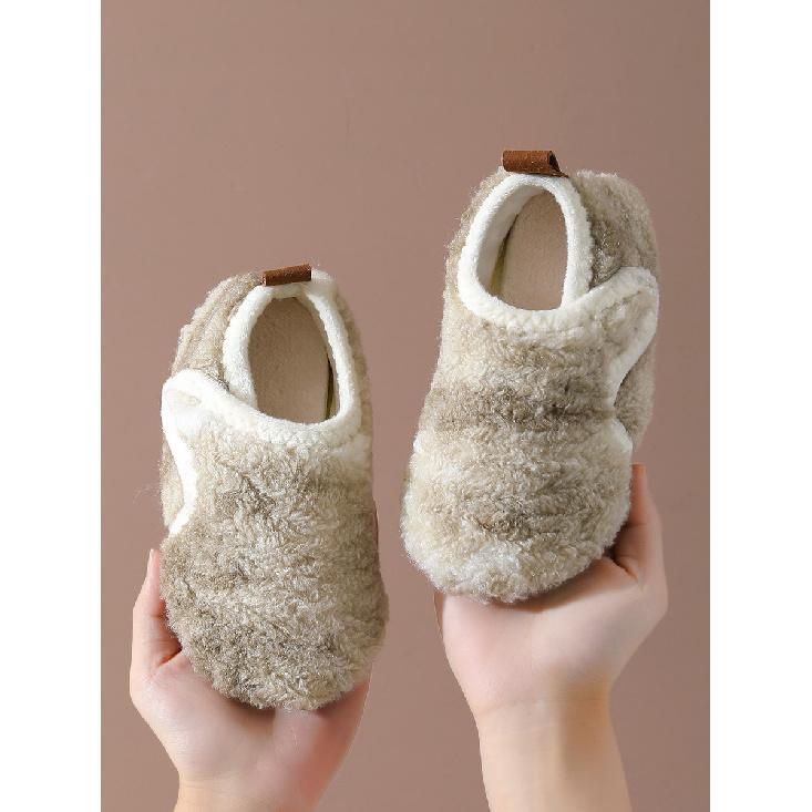 Children's non-slip soft-soled floor socks, adult autumn and winter indoor thermal socks, fleece-lined and thickened baby floor shoes