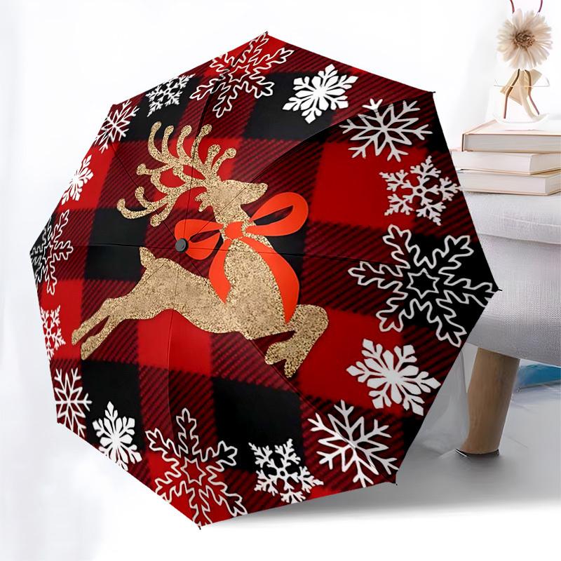 

1pc Chakra Tree of Life Automatic Folding Umbrella, Portable 3-Fold Design, 8-Bone Iron Frame Outdoor Umbrella, Festival Gift for Fans, Travelers, Dai