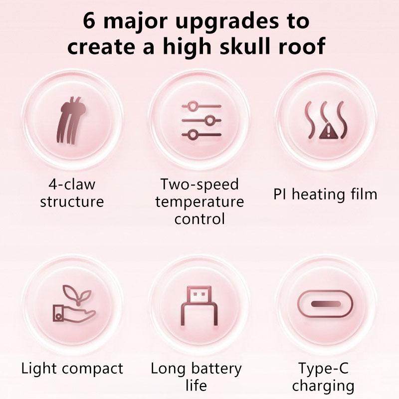 Wireless Heated Volumizing Root Lift Clip For Flat Fine Hair Portable Travel Styling Tool Comb Volumizer Crown Lifting Portable