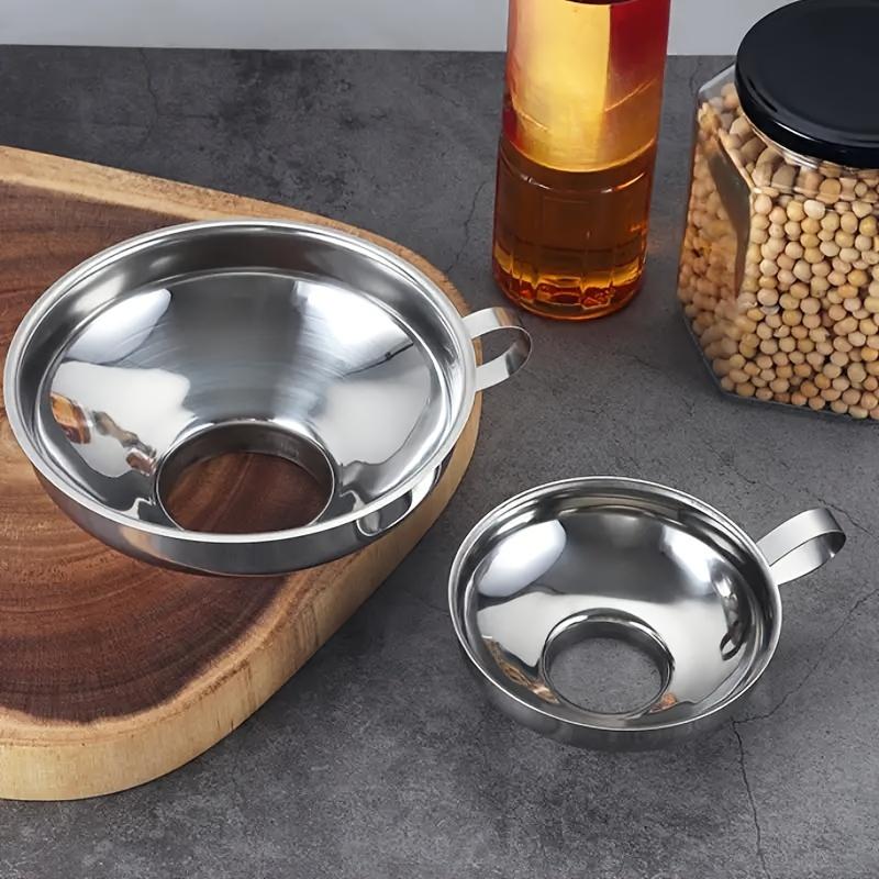 Kitchen Funnel with Wide Mouth and Handle, Suitable for Wide Mouth and Regular Mouth Jars, Suitable for Cooking Oil