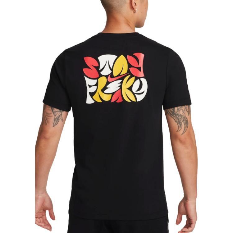 Nike T Shirts Men's Black Crew Neck Moderate Straight Fit FJ2317-010