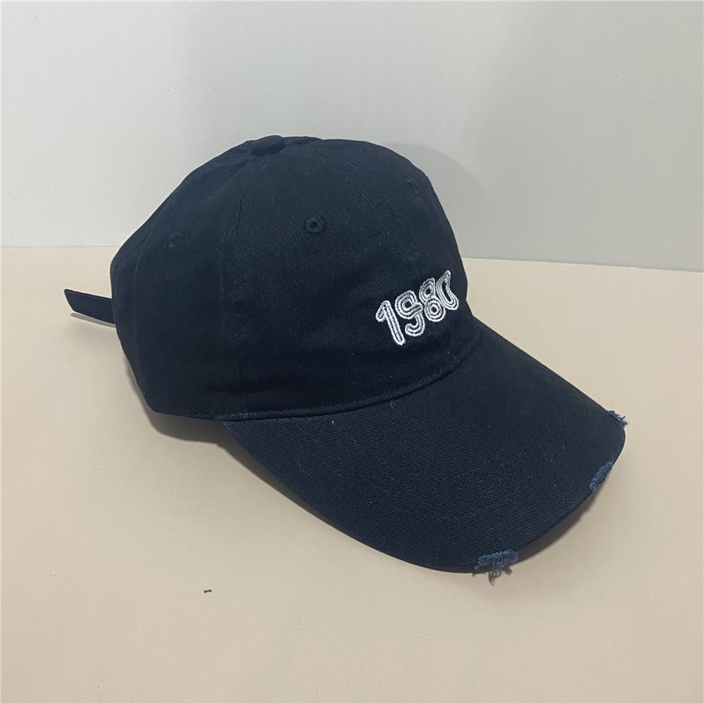 Embroidered letter baseball cap washed old cap women's summer sun protection visor breathable windproof hat