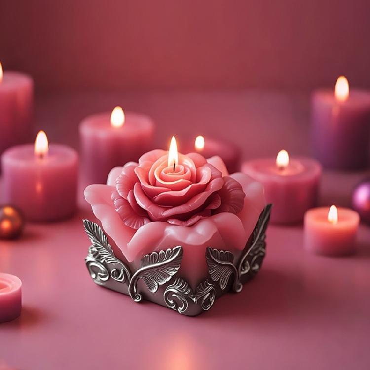 Rosenblumen Silikon Kerzenformen für Epoxidharz Kerzen Seifen und Kunsthandwerksprojekt Geprägte Blume Silikon Seifenformen