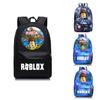 Wzór Roblox Plecak Szkolny dla Dzieci z Gwiaździstym Tłem i Dużą Pojemnością